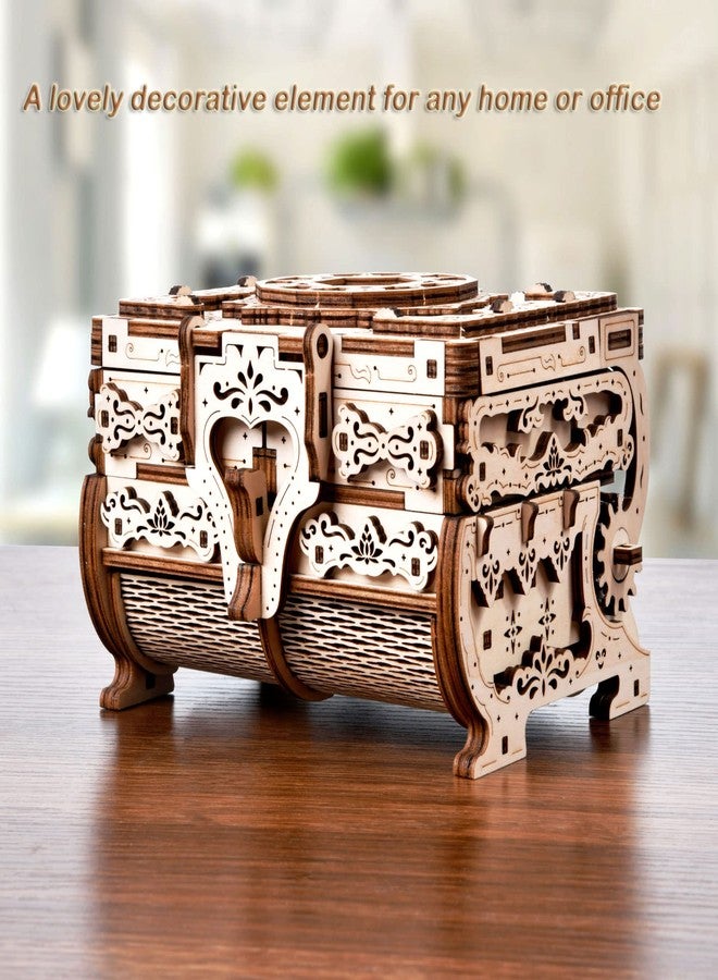 Varbertos 3D Wooden Puzzle Mechanical Treasure Box, Wood Creative Assembly Model Building Kits to Build for Adults and Teens, DIY Wooden Puzzle Hobbies Projects Gift for Women and Kids - Image 5